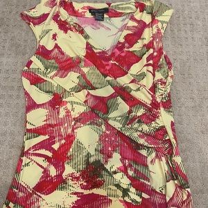 Etcetera brand cross over v neck sleeveless top